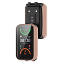 For Oppo Band 2 Protective Case with Tempered Glass Screen Protector Smart Watch Anti-Fall Hard PC Case - Pink - 3