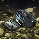 For Apple Watch Series 9 / 8 / 7 41mm Hard PC Case with Tempered Glass Screen Protector Anti-Scratch Waterproof Smart Watch Case - Black - 3