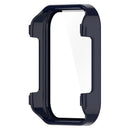 For Realme Watch 3 Hard PC Case with Tempered Glass Screen Protector HD Clear All Around Coverage Protective Cover - Ink Blue - 3