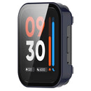 For Realme Watch 3 Hard PC Case with Tempered Glass Screen Protector HD Clear All Around Coverage Protective Cover - Ink Blue - 4