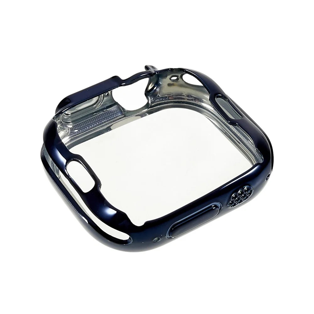 Protective TPU Case for Apple Watch Ultra 3 / Ultra 2 / Ultra 49mm Watermark-Free Smart Watch Case with Screen Protector - Blue - 4