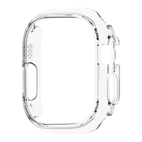 For Apple Watch Ultra 3 / Ultra 2 / Ultra 49mm Hard PC Frame Cover Electroplating Hollowed-out Anti-Scratch Protective Case - Transparent - 1