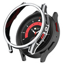 For Samsung Galaxy Watch 5 Pro 45mm Hard PC Watch Case Drop-proof Cover with Tempered Glass Screen Protector - Black / Silver - 4