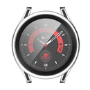 For Samsung Galaxy Watch 5 Pro 45mm Hard PC Watch Case Drop-proof Cover with Tempered Glass Screen Protector - Black / Silver - 5