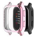 For Garmin Venu Sq / Venu Sq Music / Venu Sq 2 / Venu Sq 2 Music Soft TPU Watch Case Electroplate Edges Full Coverage Shockproof Bumper Protective Cover - Pink - 1