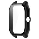 For Huami Amazfit GTS 4 Hard PC Case with Tempered Glass Screen Protector Scratch Resistant Overall Protective Cover - Black - 2