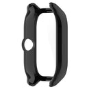 For Huami Amazfit GTS 4 Hard PC Case with Tempered Glass Screen Protector Scratch Resistant Overall Protective Cover - Black - 3