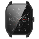 For Huami Amazfit GTS 4 Hard PC Case with Tempered Glass Screen Protector Scratch Resistant Overall Protective Cover - Black - 4