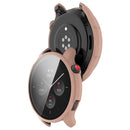 For Huami Amazfit GTR 4 46mm Full Coverage Hard PC Case with Tempered Glass Screen Protector Touch Sensitive HD Bumper Protective Cover - Sakura Pink - 7