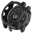 For Garmin Enduro 2 / Tactix 7 Anti-Fall TPU Case Cover Quick Release Sports Watch Hollow Case with Dial Plate - Black - 1