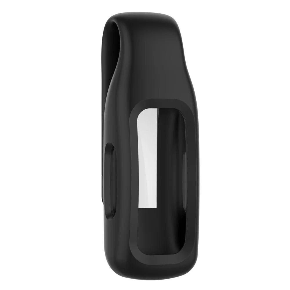 For Fitbit Inspire 3 / Inspire 2 / Ace 3 Silicone Clip Holder Protective Case Anti-Drop Fitness Tracker Cover - Black - 2