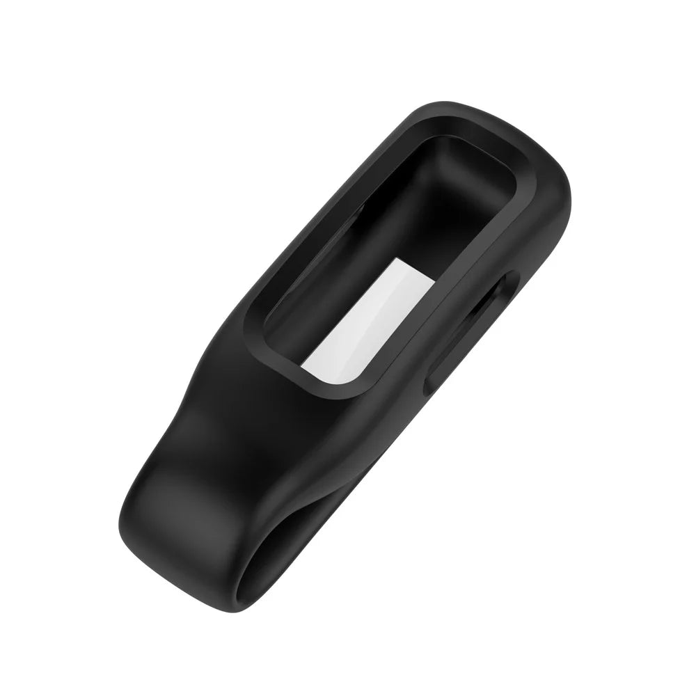 For Fitbit Inspire 3 / Inspire 2 / Ace 3 Silicone Clip Holder Protective Case Anti-Drop Fitness Tracker Cover - Black - 4