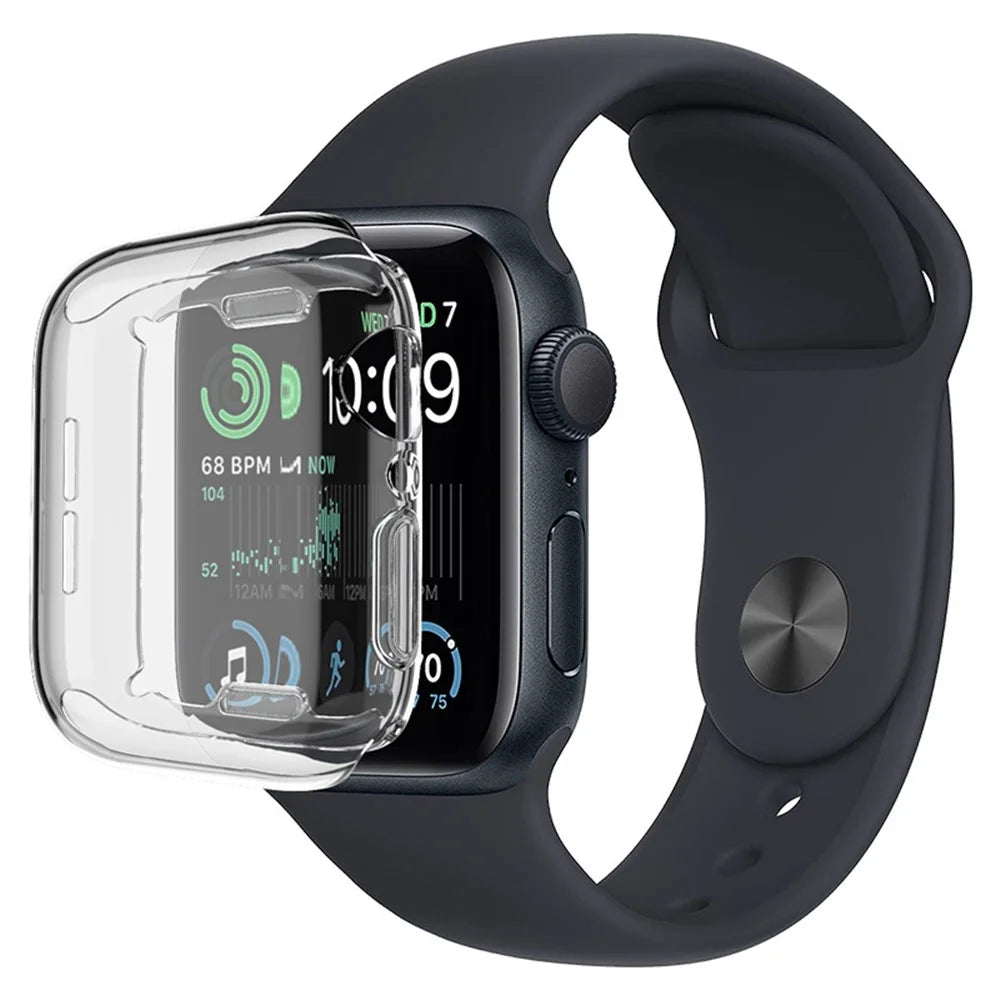 IMAK UX-3 Series for Apple Watch Series SE3 / SE2 / SE1 /  6 / 5 / 4 44mm Overall Protective Case Soft Transparent TPU Cover - 1