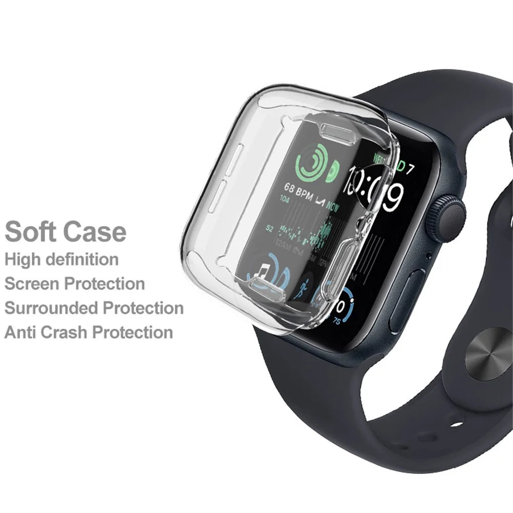 IMAK UX-3 Series for Apple Watch Series SE3 / SE2 / SE1 /  6 / 5 / 4 44mm Overall Protective Case Soft Transparent TPU Cover - 2
