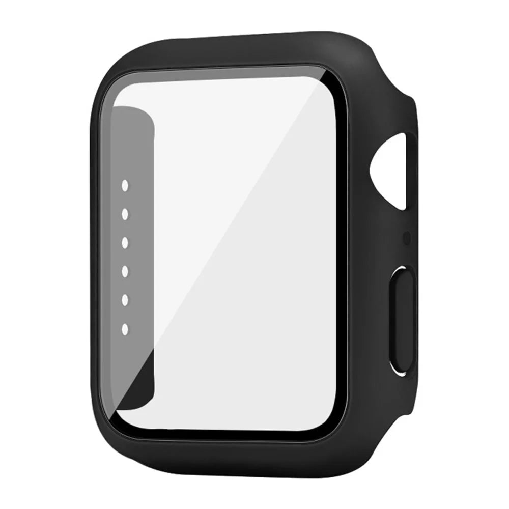 IMAK Protective Watch Case For Apple Watch SE3 / SE2 / SE1 /  6 / 5 / 4 40mm Hard PC Case with HD Tempered Glass - Black - 3