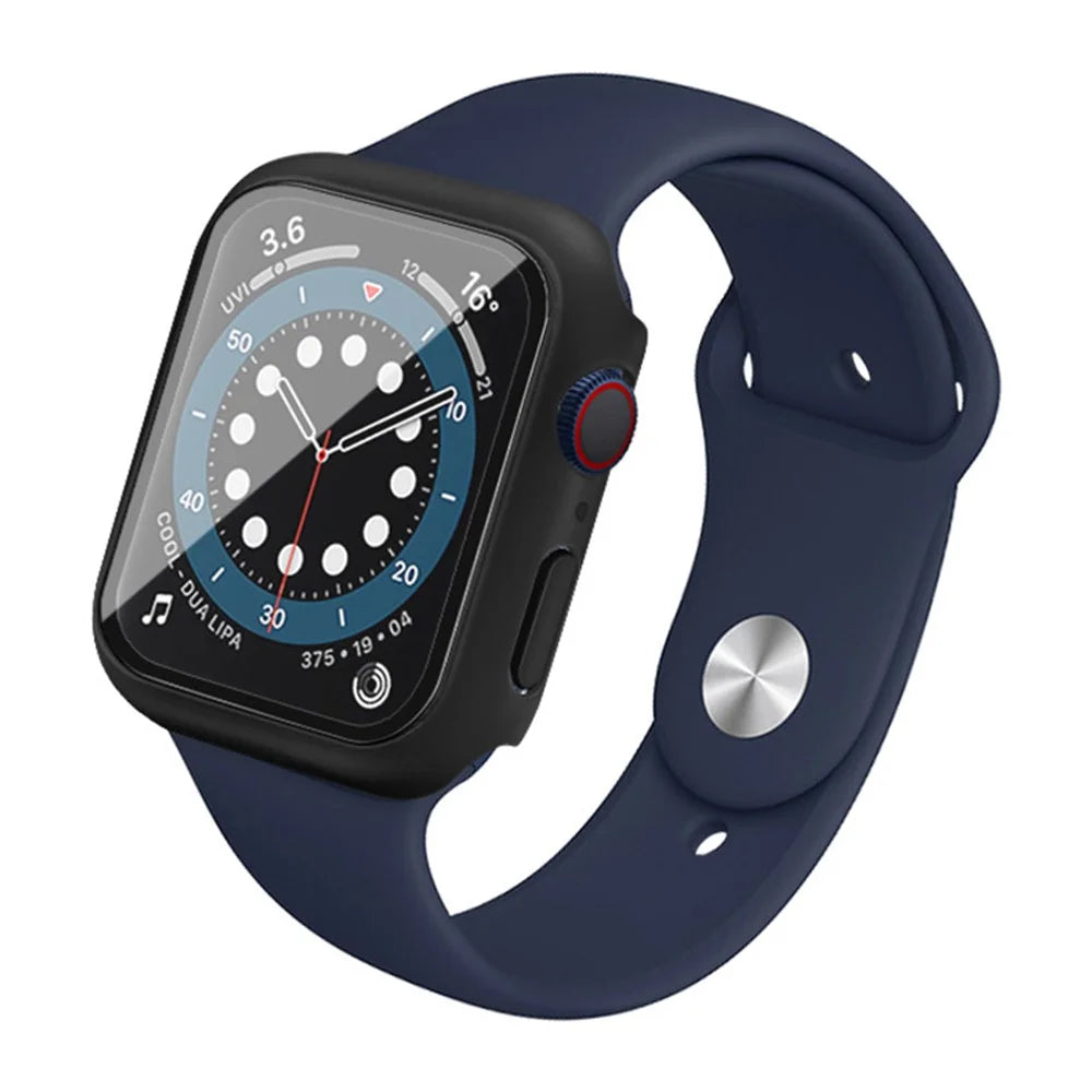 IMAK Protective Watch Case For Apple Watch SE3 / SE2 / SE1 /  6 / 5 / 4 40mm Hard PC Case with HD Tempered Glass - Black - 4