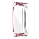 For Fitbit Inspire 3 Electroplating TPU Case with Screen Protector Scratch Resistant Smart Watch Case - Pink - 3