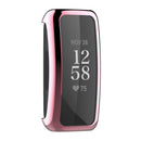 For Fitbit Inspire 3 Electroplating TPU Case with Screen Protector Scratch Resistant Smart Watch Case - Pink - 4