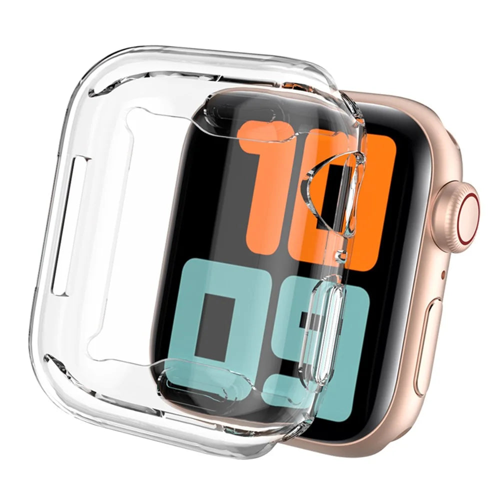 AHASTYLE WA05 2PCS For Apple Watch SE3 / SE2 / SE1 /  6 / 5 / 4 40mm Clear TPU Watch Frame Cover Protective Shockproof Case - 1