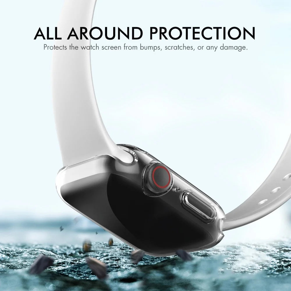 AHASTYLE WA05 2PCS For Apple Watch SE3 / SE2 / SE1 /  6 / 5 / 4 40mm Clear TPU Watch Frame Cover Protective Shockproof Case - 3