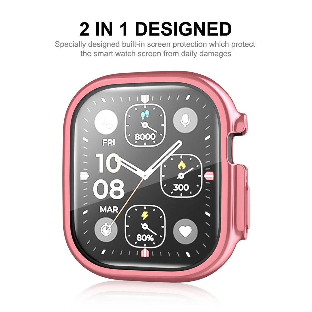 ENKAY HAT PRINCE For Apple Watch Ultra 3 / Ultra 2 / Ultra 49mm Electroplating TPU Watch Cover Full Protection Drop-Resistant Screen Protector Case - Pink - 2