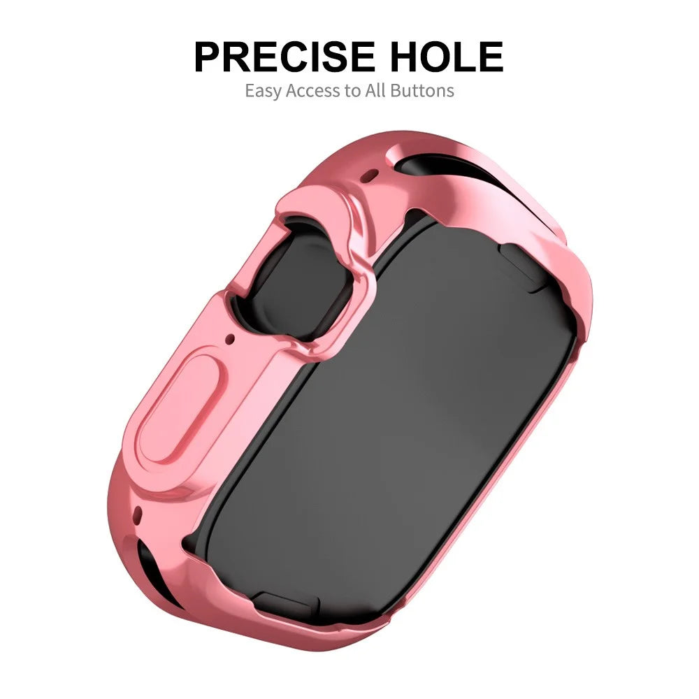 ENKAY HAT PRINCE For Apple Watch Ultra 3 / Ultra 2 / Ultra 49mm Electroplating TPU Watch Cover Full Protection Drop-Resistant Screen Protector Case - Pink - 4