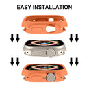 ENKAY HAT PRINCE For Apple Watch Ultra 3 / Ultra 2 / Ultra 49mm Soft TPU Watch Case Candy Color Hollow-out Protective Impact Resistant Frame Shell - Orange - 5