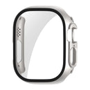 ENKAY HAT PRINCE For Apple Watch Ultra 3 / Ultra 2 / Ultra 49mm All-around Hard PC Case with Tempered Glass Screen Protector Shock Resistant Clear Cover - Silver - 1