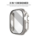 ENKAY HAT PRINCE For Apple Watch Ultra 3 / Ultra 2 / Ultra 49mm All-around Hard PC Case with Tempered Glass Screen Protector Shock Resistant Clear Cover - Silver - 2
