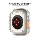 ENKAY HAT PRINCE For Apple Watch Ultra 3 / Ultra 2 / Ultra 49mm All-around Hard PC Case with Tempered Glass Screen Protector Shock Resistant Clear Cover - Silver - 3