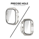 ENKAY HAT PRINCE For Apple Watch Ultra 3 / Ultra 2 / Ultra 49mm All-around Hard PC Case with Tempered Glass Screen Protector Shock Resistant Clear Cover - Silver - 4