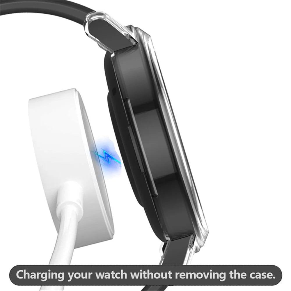For Huawei Watch GT 2 42mm Hard PC Case with Tempered Glass Screen Protector Electroplated Scratch Resistant Overall Protective Cover - Transparent - 3