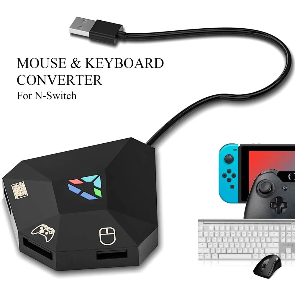 Keyboard and Mouse Adapter for Nintendo Switch, Wired USB Connection Keyboard Mouse Converter for PS3 / PS4 / Xbox One / Xbox 360 Accessories - 3