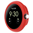 For Google Pixel Watch 2 / Pixel Watch Half Cover Hard PC Watch Case Anti-scratch Hollow Protective Cover Frame - Red - 4