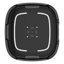 For Fitbit Versa 4 / Sense 2 Case Hard PC Full Protection Cover with Tempered Glass Screen Protector - Black - 6