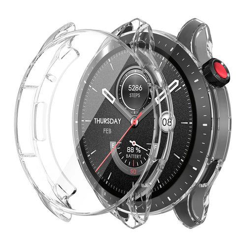 ENKAY HAT PRINCE for Huami Amazfit GTR 4 46mm Transparent Watch Case Full Coverage Screen Protection TPU Cover - 1