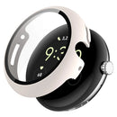 For Google Pixel Watch 2 / Pixel Watch Hard PC Clear Watch Case Full Coverage Shockproof Cover with Tempered Glass Screen Protector - White - 1