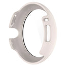 For Google Pixel Watch 2 / Pixel Watch Hard PC Clear Watch Case Full Coverage Shockproof Cover with Tempered Glass Screen Protector - White - 3