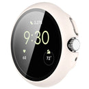 For Google Pixel Watch 2 / Pixel Watch Hard PC Clear Watch Case Full Coverage Shockproof Cover with Tempered Glass Screen Protector - White - 4