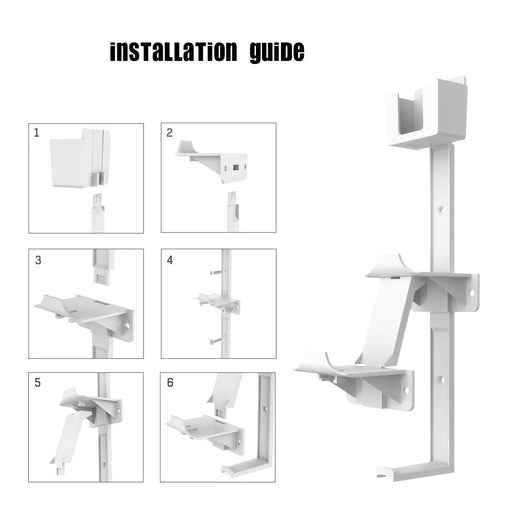JYS Universal Game Controller Remote Control Holder Wall Mount Storage Rack Gamepad Headset Hanger Shelf - White - 2