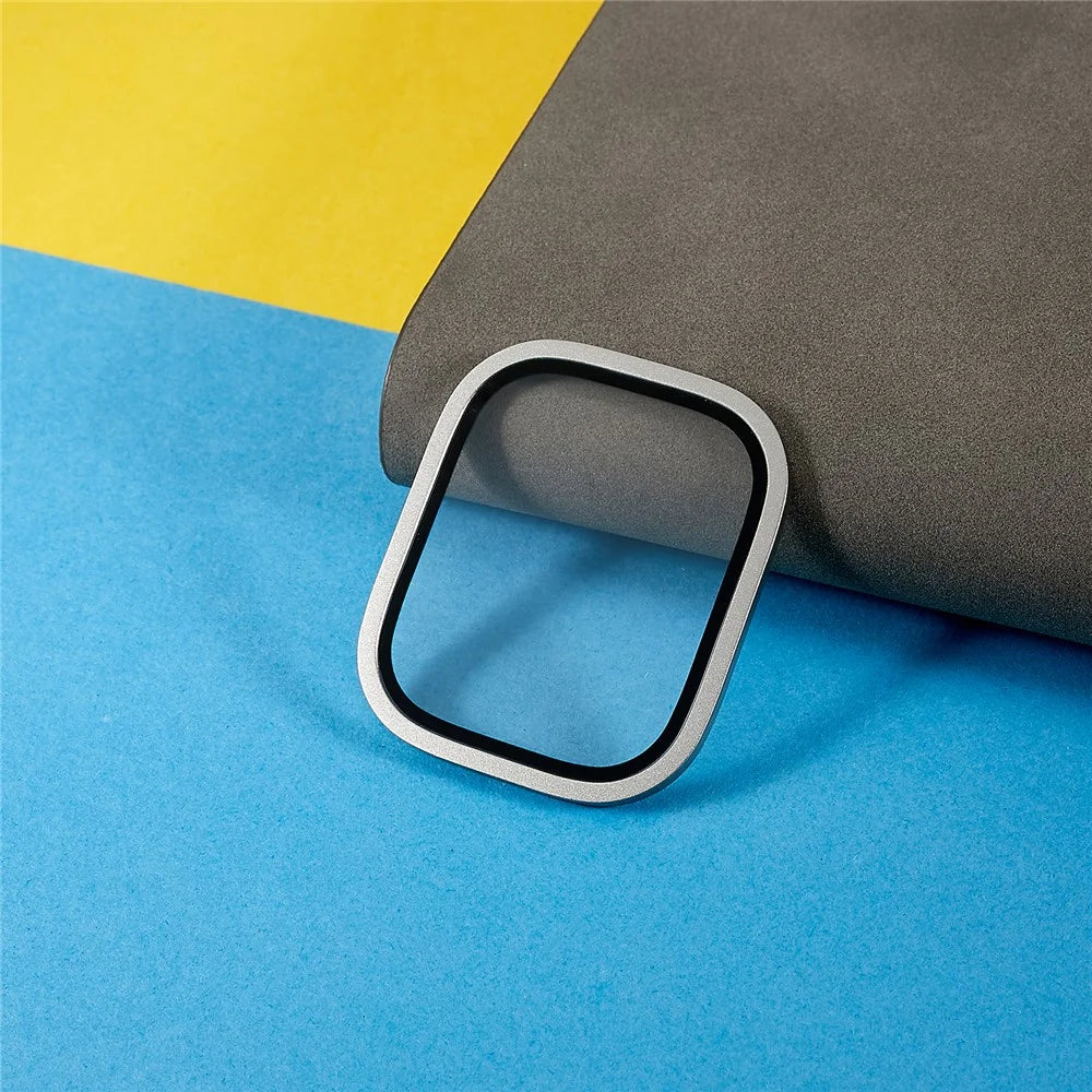 For Apple Watch Ultra 3 / Ultra 2 / Ultra 49mm Titanium Alloy Watch Case Integrated Full Glue Tempered Glass Screen Protector Smart Watch Case with Screen Film - 5