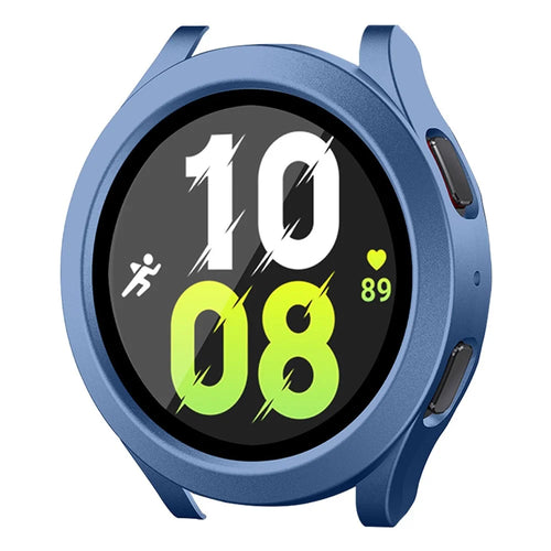ENKAY HAT PRINCE For Samsung Galaxy Watch 5 40mm Waterproof Case with Tempered Glass Hard PC Cover - Blue - 1
