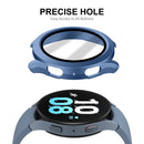 ENKAY HAT PRINCE For Samsung Galaxy Watch 4 / 5 44mm Anti-Moisture Waterproof Cover with Tempered Glass Screen Protector Hard PC All-Around Protective Case - Blue - 5