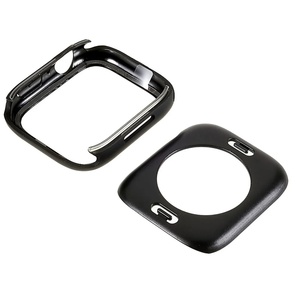RURIHAI For Apple Watch Series 9 / 8 / 7 45mm PC Frame Cover with Silk Printing Anti-scratch HD Tempered Glass Film Watch Protector - 3