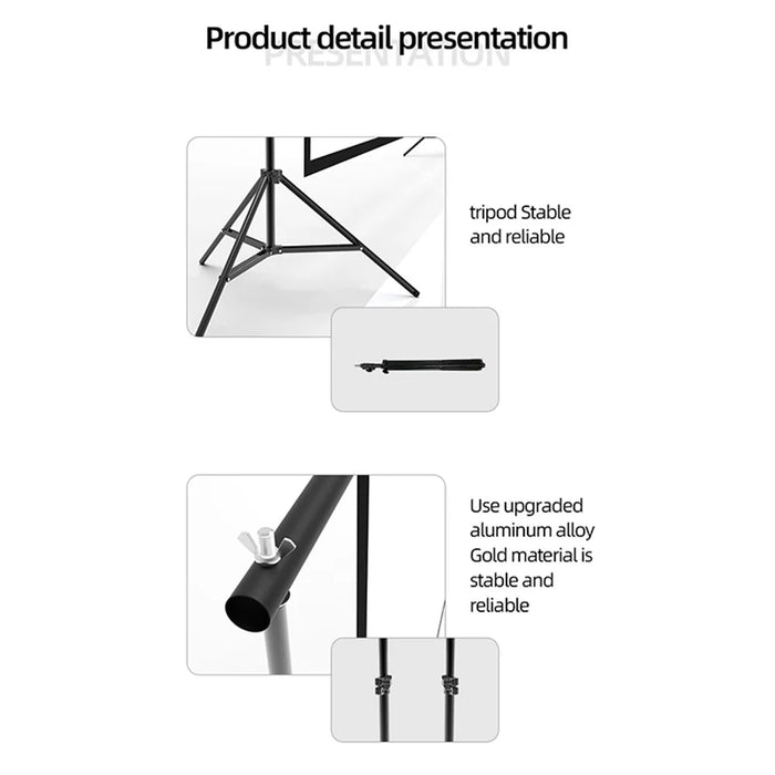 120-Inch Photography Portrait Backdrop Background Screen Tripod Stand Bracket Supporting System 265x150CM - 7