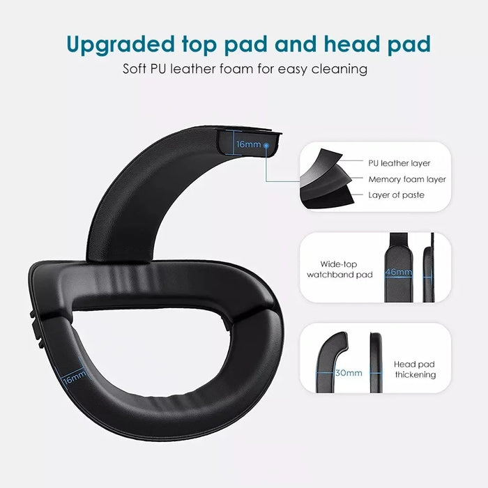 JY-HC2 For Oculus Quest 2 VR Glasses Headband Adjustable Head Strap with 8000mAh Battery - Black - 4
