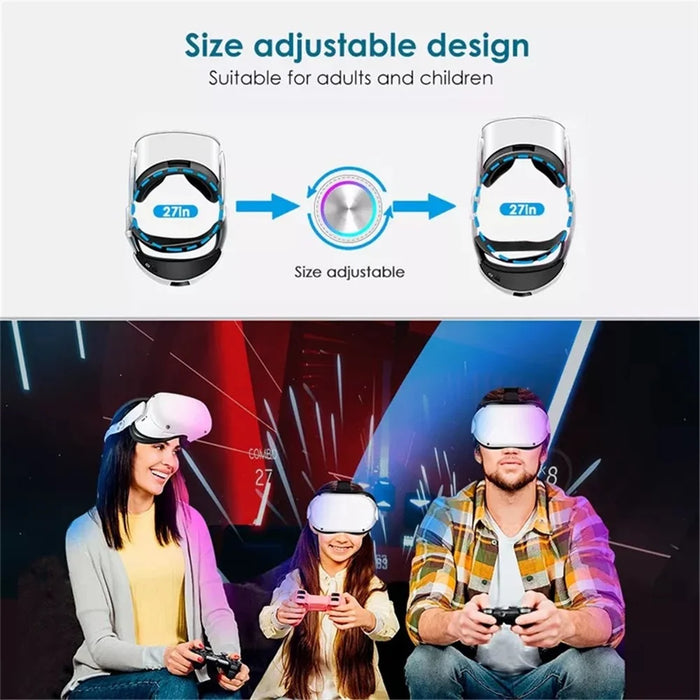JY-HC2 For Oculus Quest 2 VR Glasses Headband Adjustable Head Strap with 8000mAh Battery - Black - 5