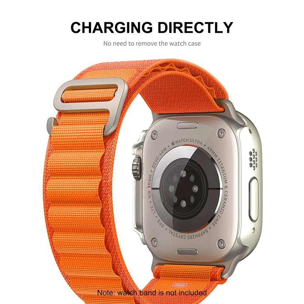 ENKAY HAT PRINCE For Apple Watch Ultra 3 / Ultra 2 / Ultra 49mm Waterproof Case Tempered Glass Screen Protector Hard PC Full Protection Watch Cover - Silver - 3