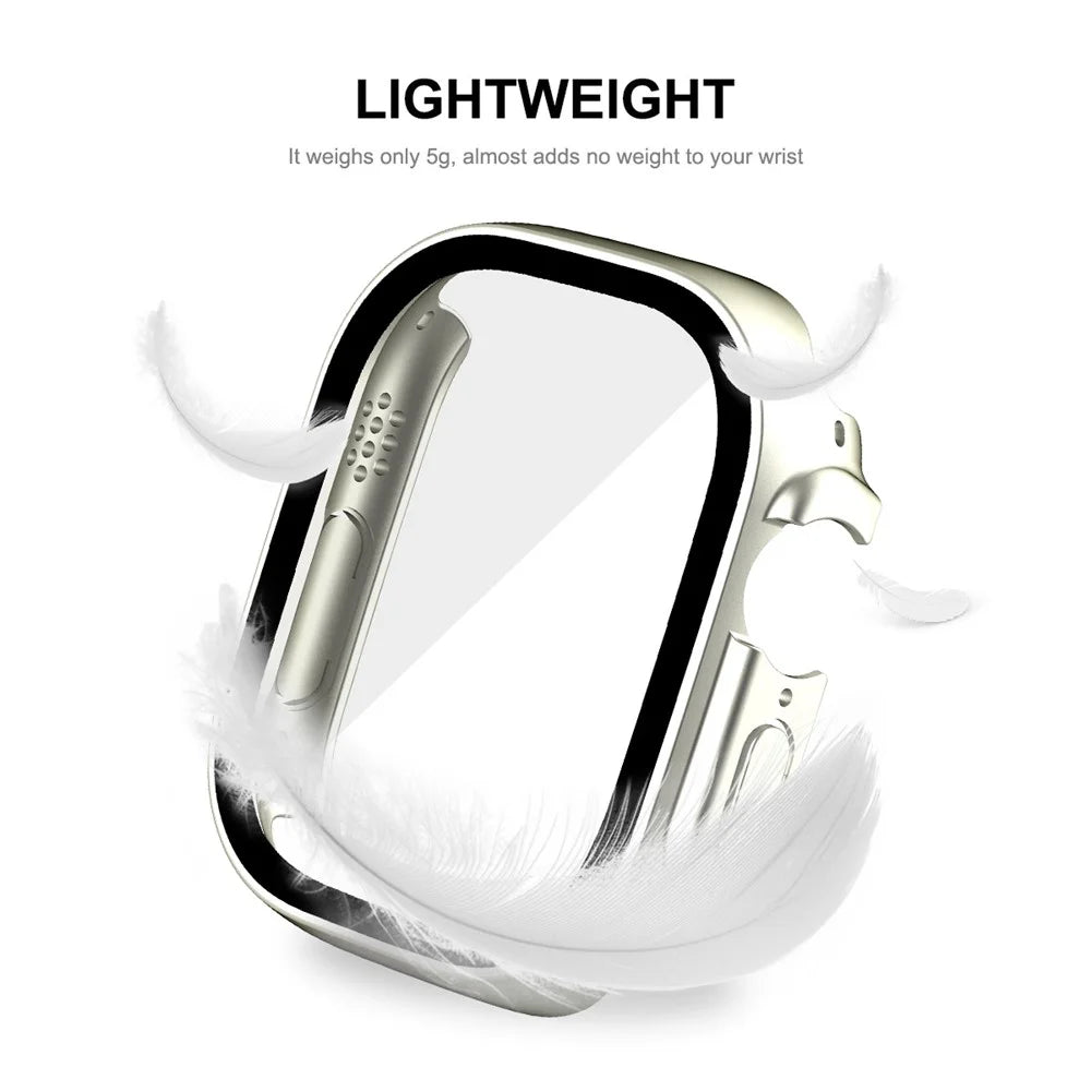 ENKAY HAT PRINCE For Apple Watch Ultra 3 / Ultra 2 / Ultra 49mm Waterproof Case Tempered Glass Screen Protector Hard PC Full Protection Watch Cover - Silver - 5