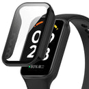 Watch Case for Xiaomi Redmi Band 2, Hard PC Full Protection Cover with Tempered Glass Screen Protector - Black - 1